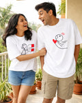 Magnetic Hearts Valentine Oversized T-Shirt